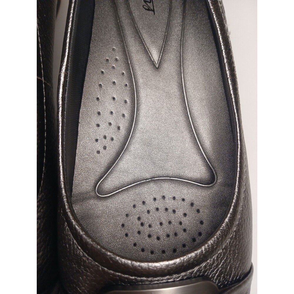NIB Trotters Sz 10.5 W Sizzle Metallic Leather Metal Buckle Comfort Ballet Flat - Picture 9 of 16